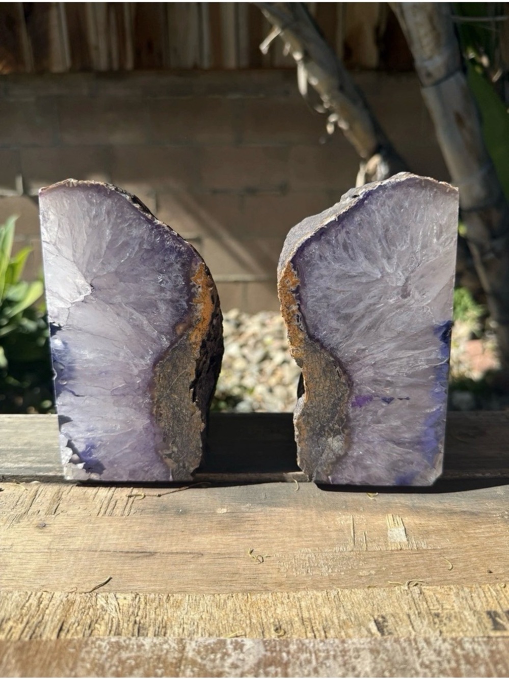 Quartz Geode Bookends - Picture 2 of 4